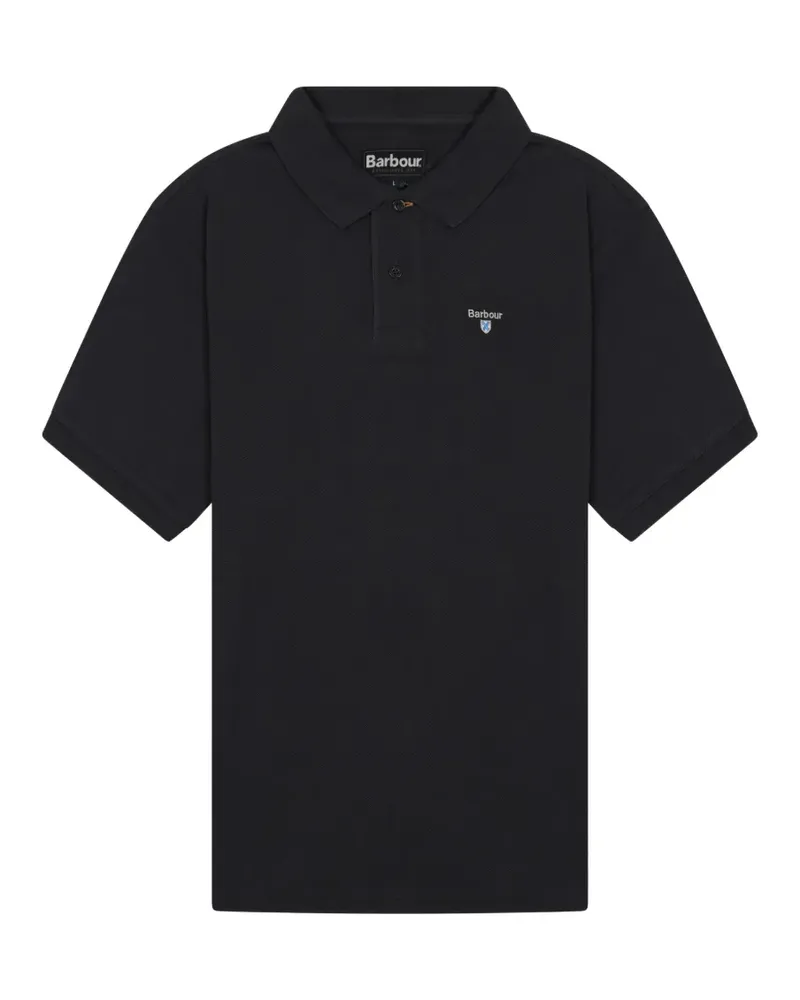 Barbour Poloshirt mit Logo - Schwarz Schwarz