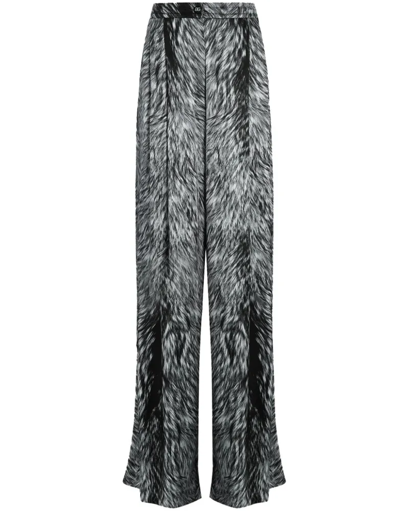 Dolce & Gabbana Hose mit abstraktem Muster - Schwarz Schwarz