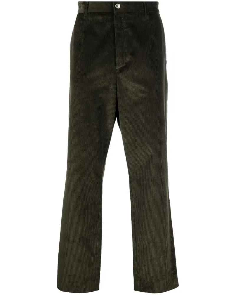 Roberto Cavalli Cordhose mit Logo-Stickerei - Grün Grün