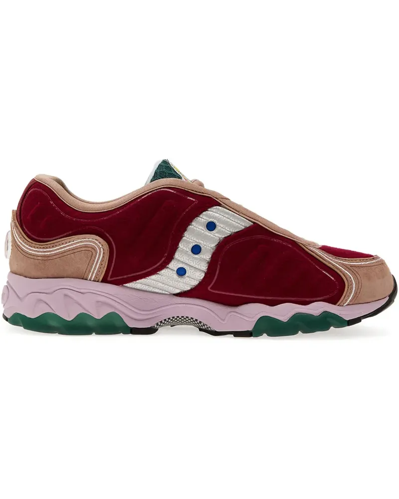 Saucony x Jae Tips Matrix "Burgundy/Tan/Multicolour" Sneakers - Rot Rot