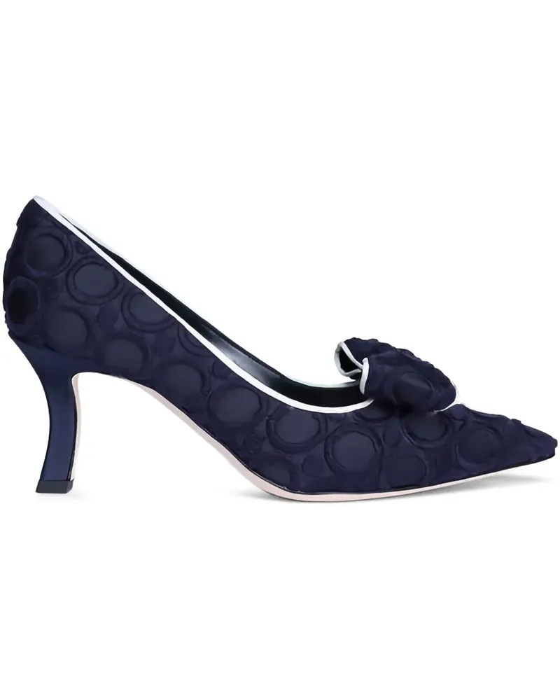 Manolo Blahnik Epirotes Pumps mit Schleifenapplikation 70mm - Blau Blau