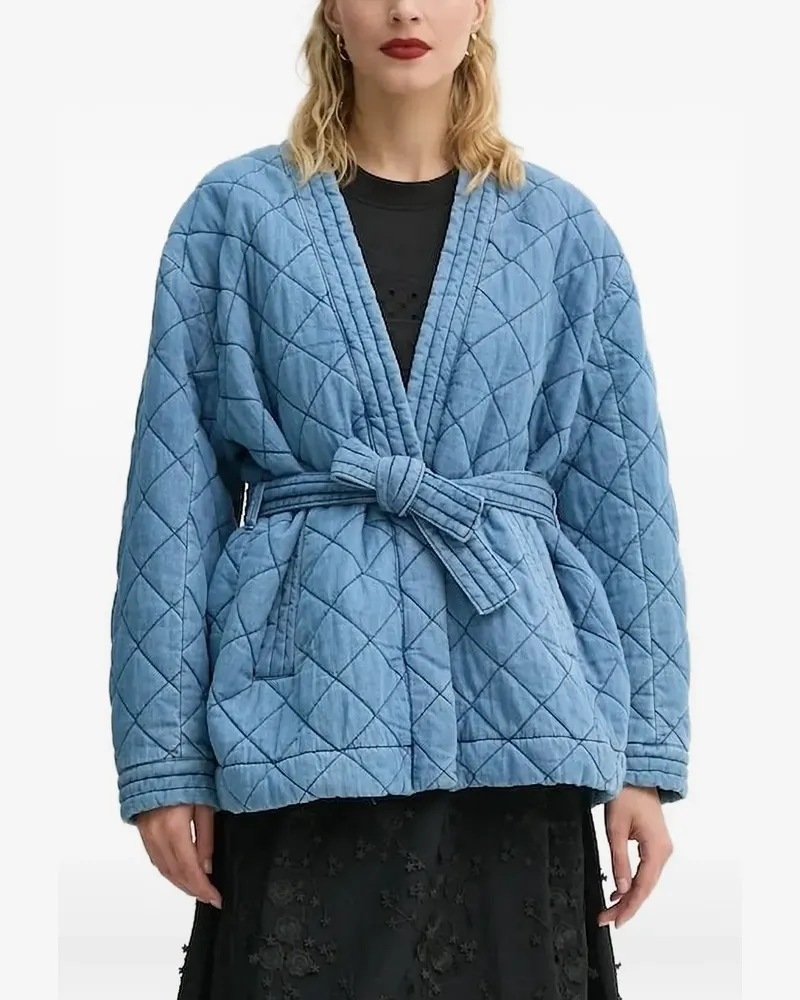 MUNTHE Gesteppte Jeansjacke - Blau Blau