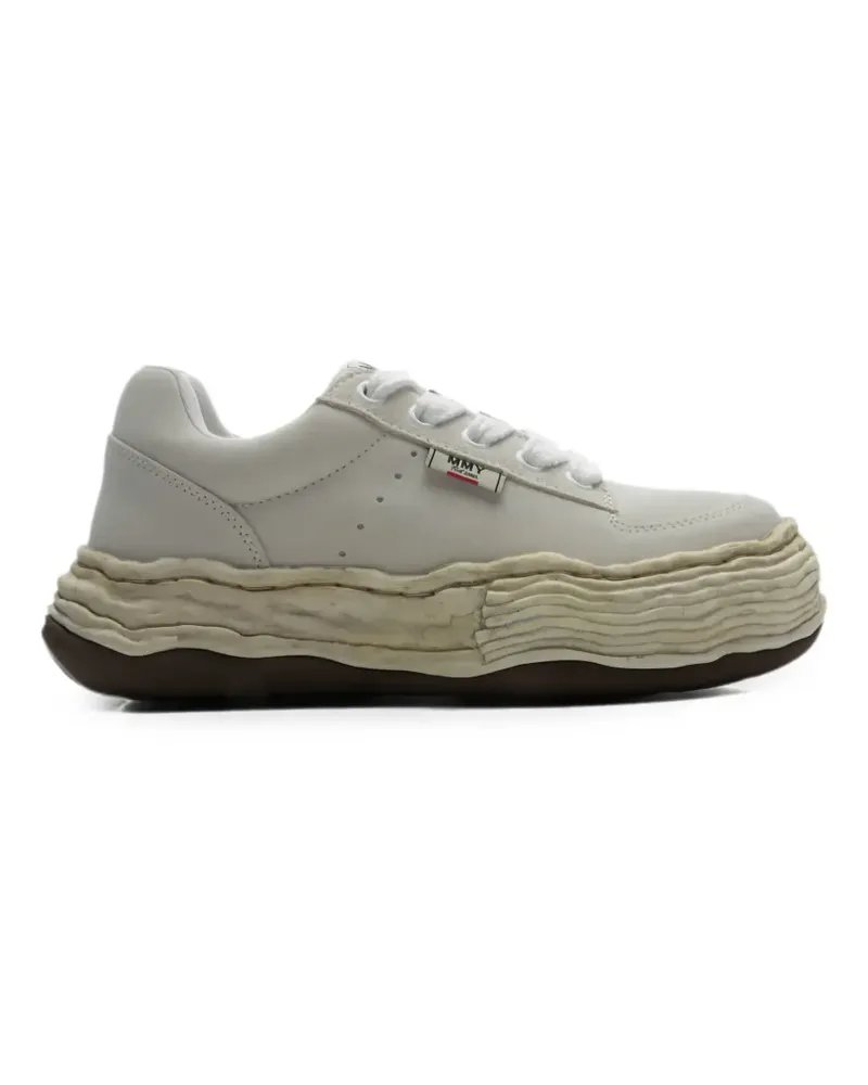 MIHARAYASUHIRO Oliver OG Distressed-Sneakers - Weiß Weiß