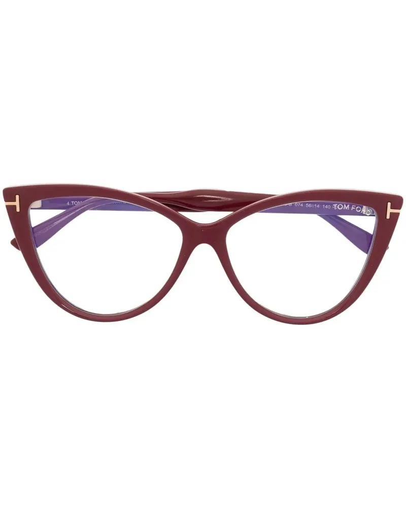 Tom Ford Brille mit Cat-Eye-Gestell - Rot Rot