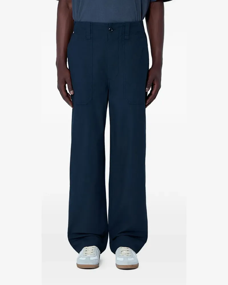 Margaret Howell wide-leg patch-pocket trousers - Blau Blau