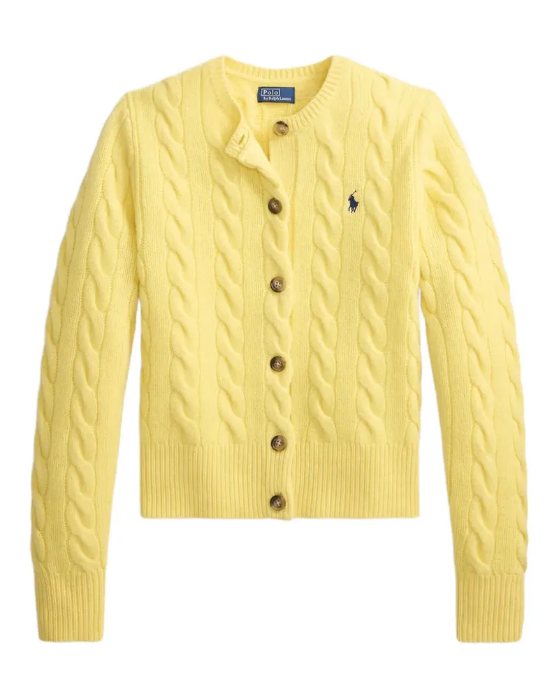 Ralph Lauren Cardigan mit Zopfmuster - Gelb Gelb