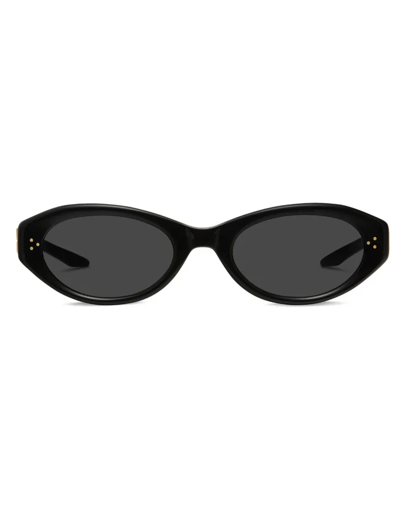 Gentle Monster Vamp Sonnenbrille mit ovalem Gestell - Schwarz Schwarz