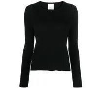 Fein gestrickter Kaschmirpullover - Schwarz