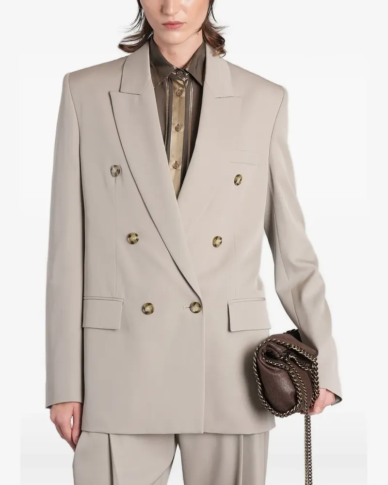 Stella McCartney double-breasted peak-lapel blazer - Nude Nude