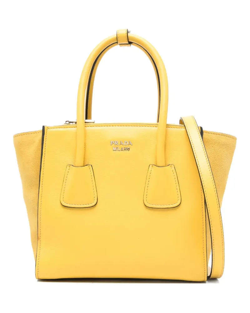 Prada logo-plaque tote bag - Gelb Gelb