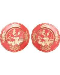 Ginori 1735 Set aus zwei Rubrum Tellern Rot