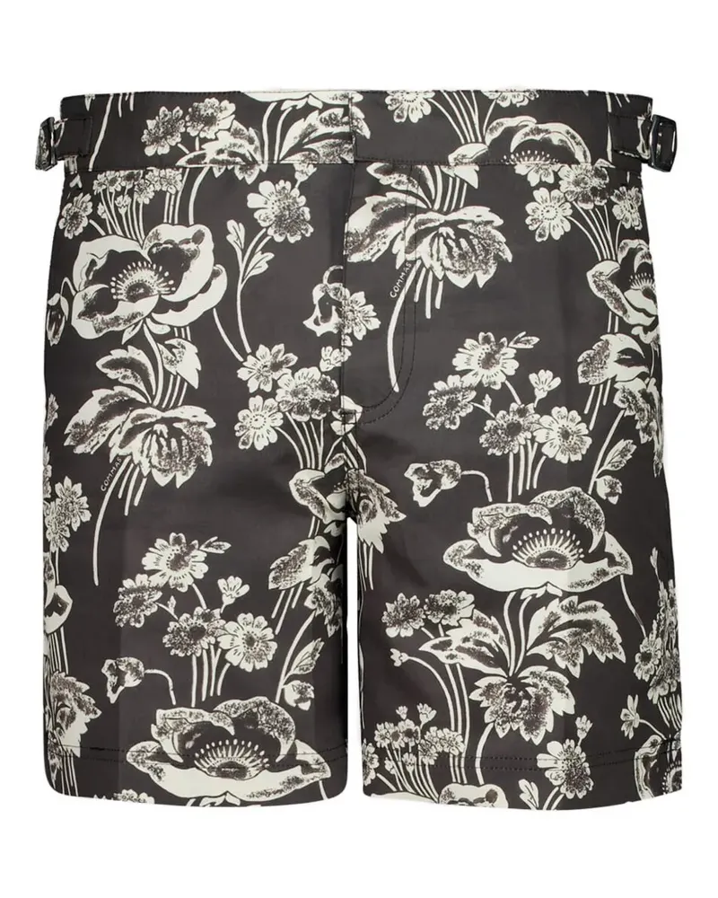 COMMAS floral-print swim shorts - Schwarz Schwarz