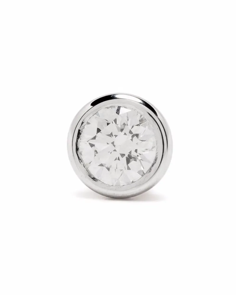 COURBET Einzelner Origine Ohrstecker aus recyceltem 18kt Weissgold mit synthetischem Diamant - Silber Silber