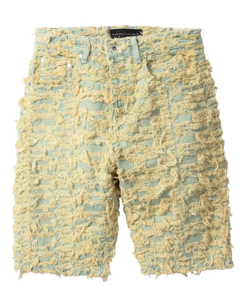 WHO DECIDES WAR Jeans-Shorts im Distressed-Look - Blau Blau