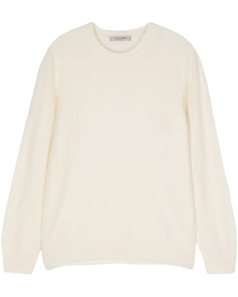 La Fileria Pullover aus Bouclé - Weiß Weiß