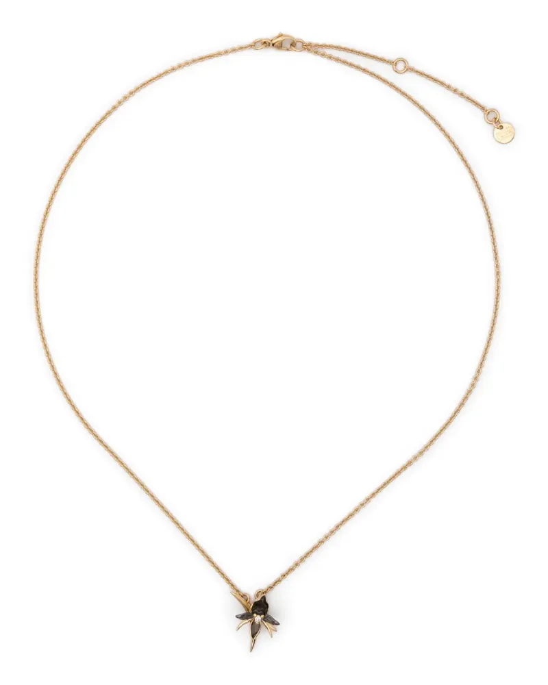Shaun Leane diamond black-orchid necklace - Gold Gold
