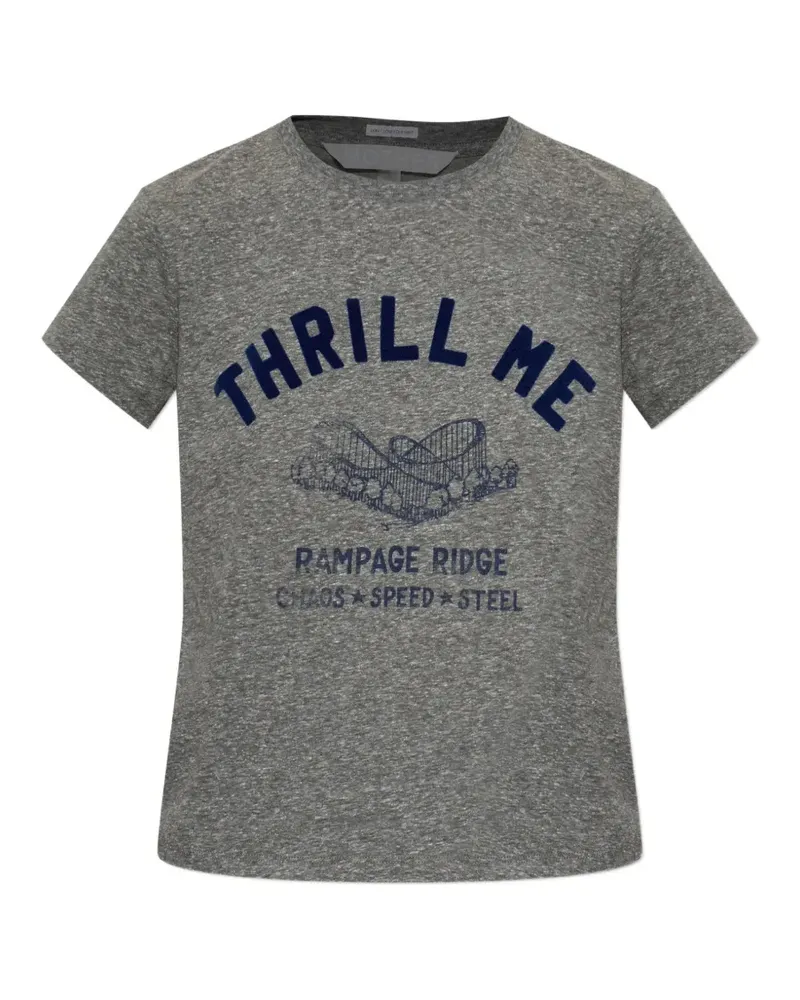 Mother The Boxy Goodie T-Shirt mit Slogan - Grau Grau