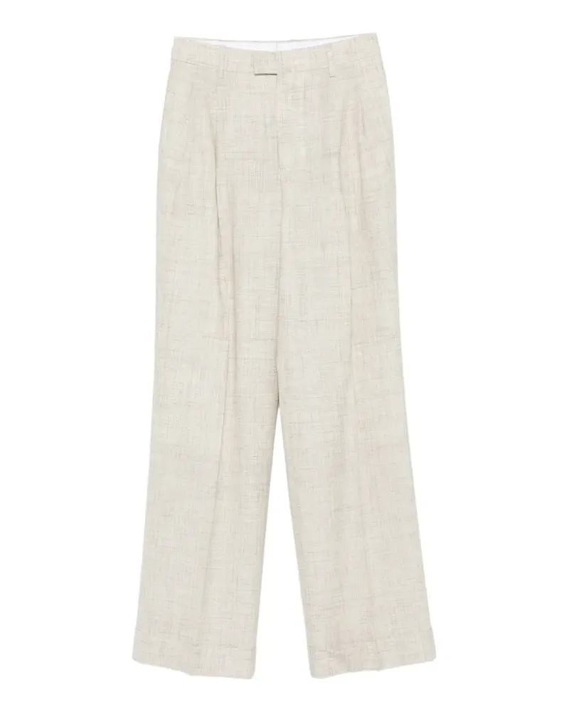 Berwich Simona pleated trousers - Nude Nude