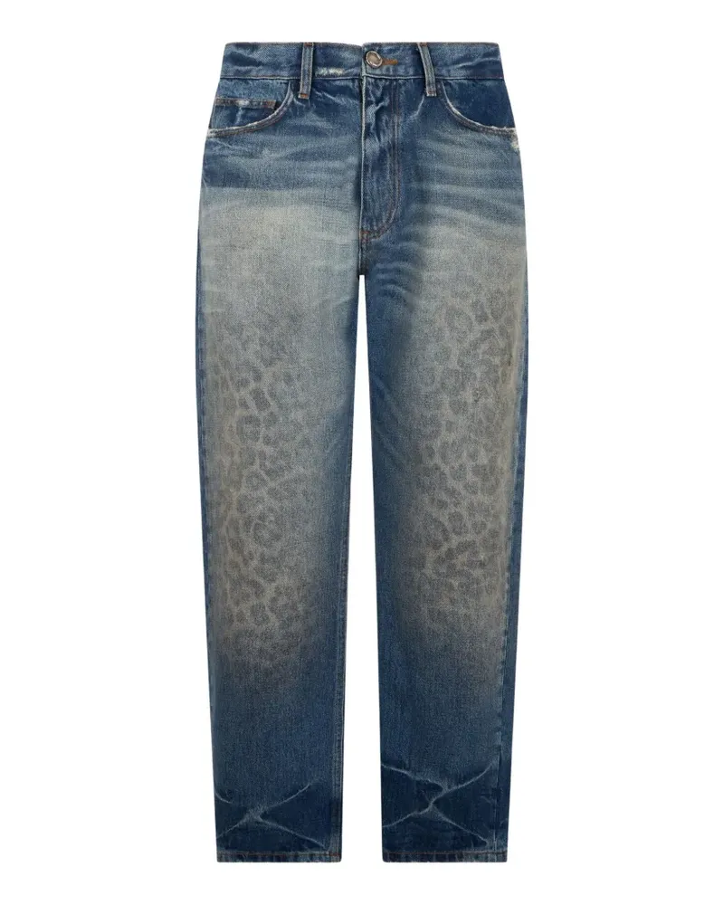 Roberto Cavalli Jeans mit Leopardenprint - Blau Blau