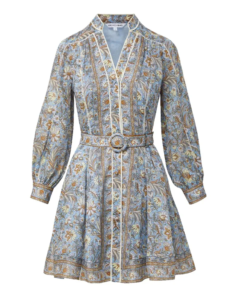Veronica Beard Kumar belted mini dress - Blau Blau