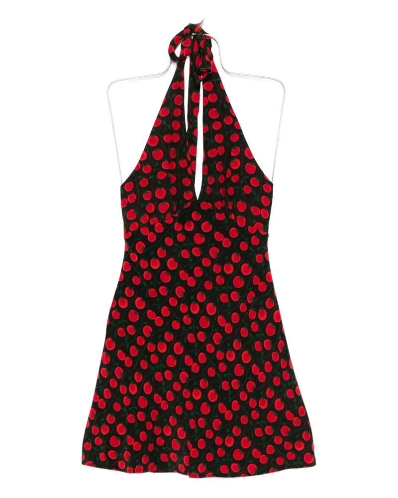 STAUD Lucca Minikleid mit Tomaten-Print - Schwarz Schwarz