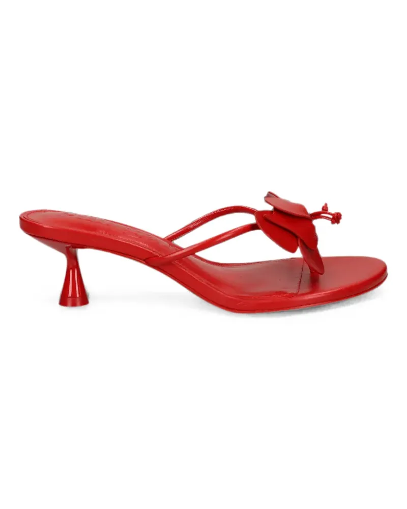 Cult Gaia Kitten-Heel-Sandalen mit Blumendetail - Rot Rot