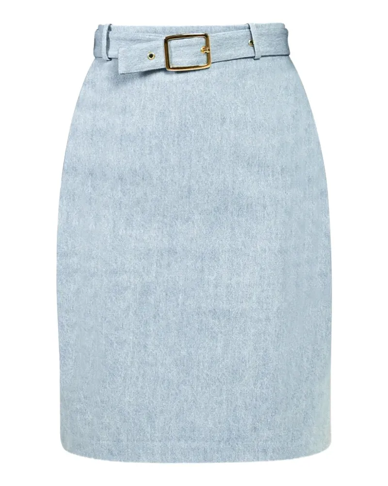 Rowen Rose belted denim skirt - Blau Blau