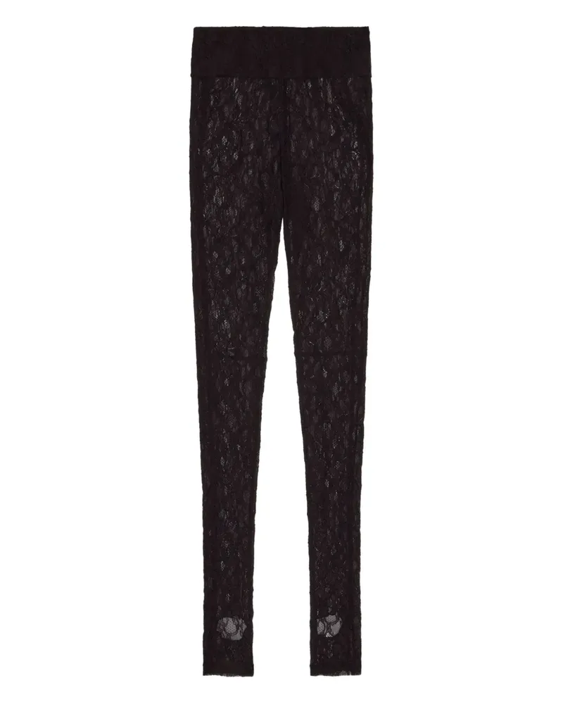 MSGM lace leggings - Schwarz Schwarz