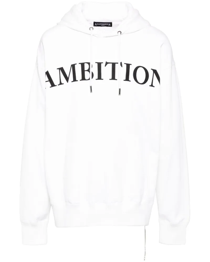 Mastermind World Hoodie mit Slogan-Print - Weiß Weiß