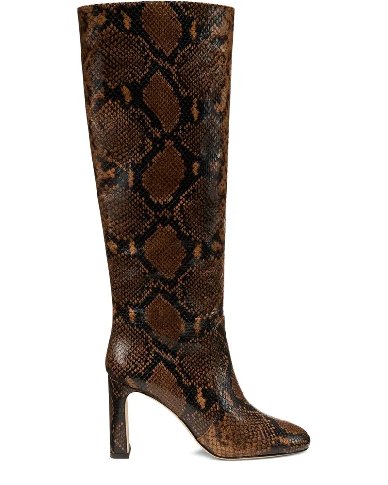 Stuart Weitzman Stiefel mit Schlangen-Effekt - Braun Braun