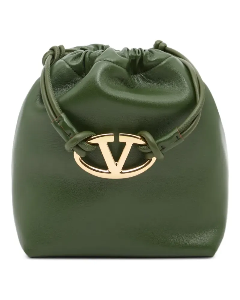 Valentino Garavani VLogo Pouf Clutch aus Nappaleder - Grün Grün
