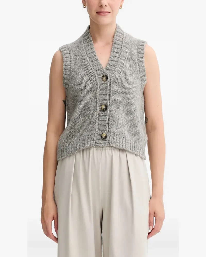 Marc O'Polo V-neck cardigan - Grau Grau