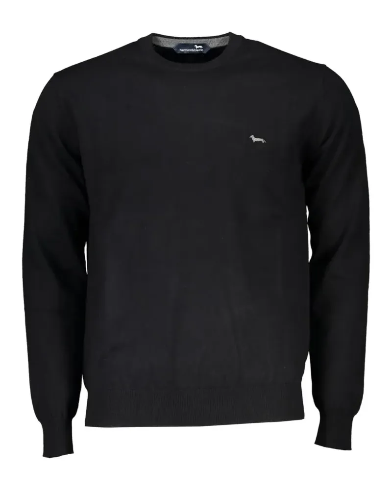 Harmont & Blaine embroidered-logo crew-neck sweater - Schwarz Schwarz