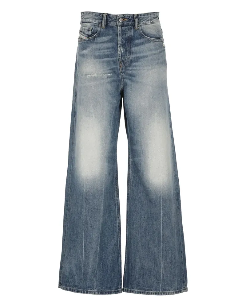 Diesel Ausgeblichene Wide-Leg-Jeans - Blau Blau
