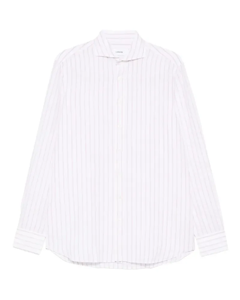 LARDINI Gestreiftes Hemd - Weiß Weiß