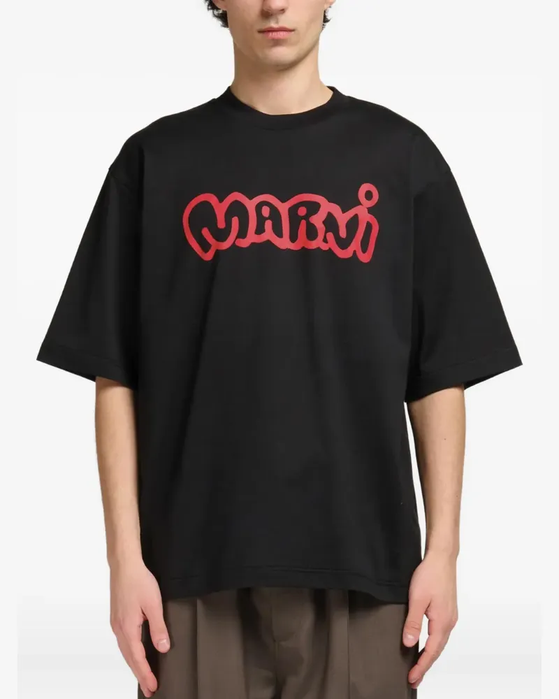 Marni T-Shirt aus Jersey - Schwarz Schwarz
