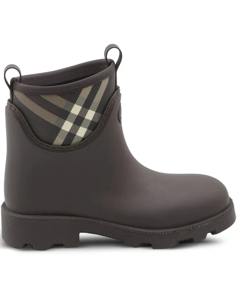 Burberry 35mm check-pattern pull-tabs ankle boots - Braun Braun