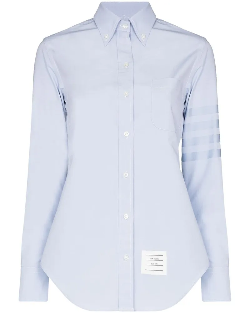 Thom Browne Hemd mit Logo - Blau Blau
