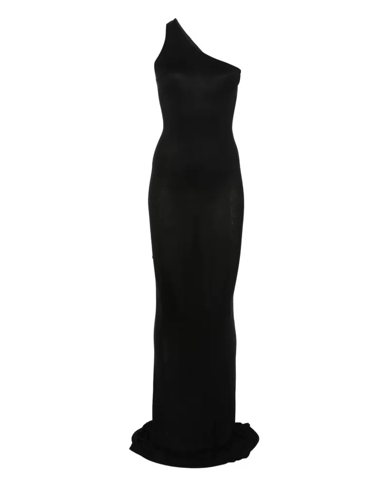 Rick Owens Lilies Gerafftes One-Shoulder-Kleid - Schwarz Schwarz