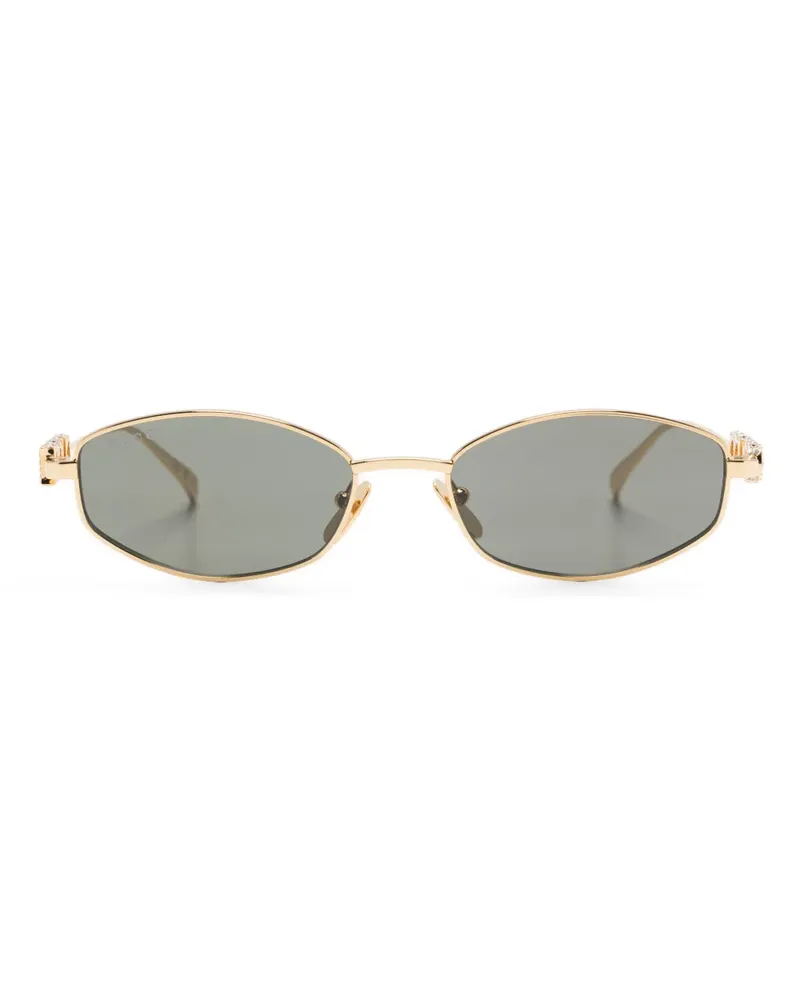 Gucci Sonnenbrille mit geometrischem Gestell - Gold Gold