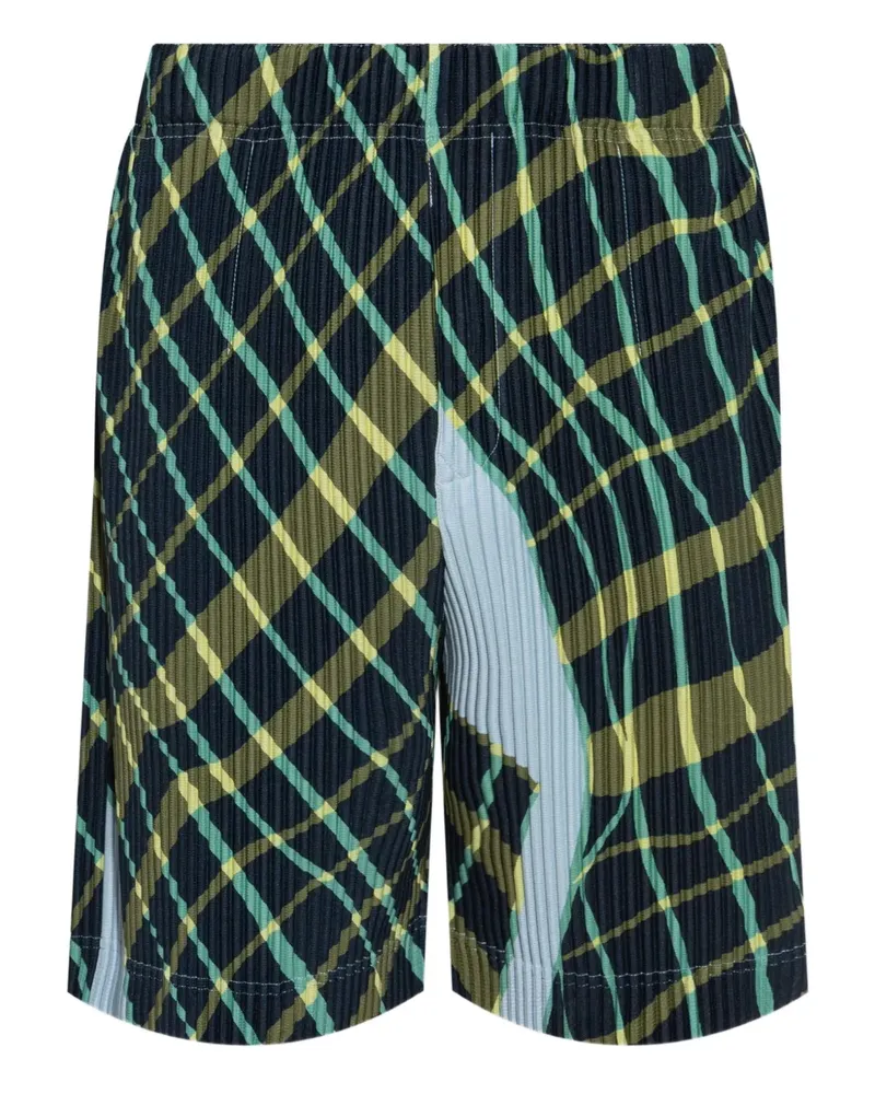 Issey Miyake Windswept Plaid Shorts - Blau Blau
