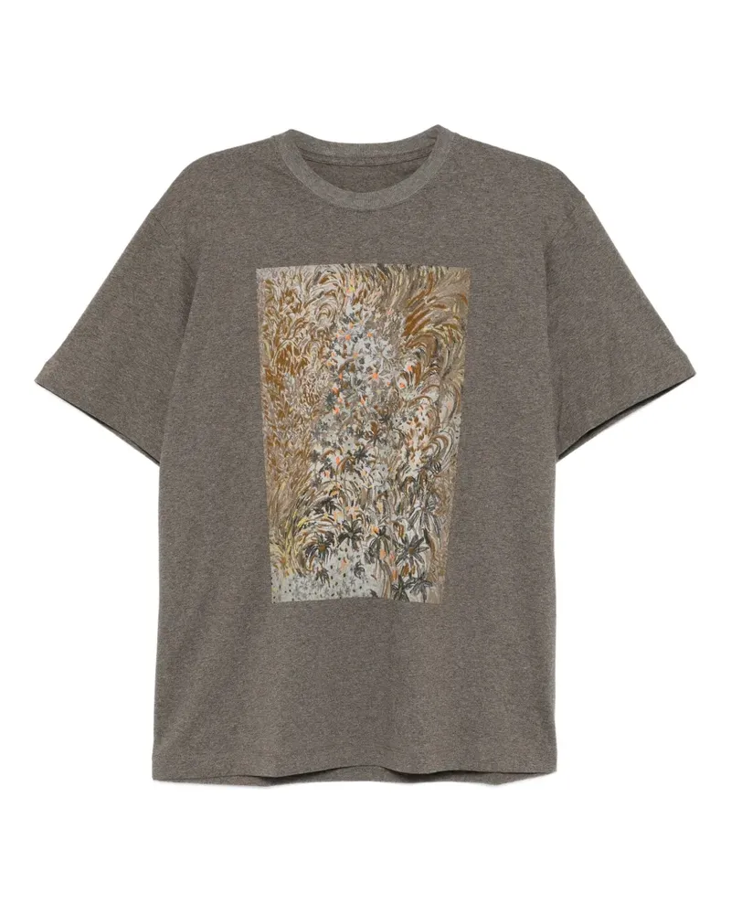 JNBY T-Shirt mit grafischem Print - Grau Grau