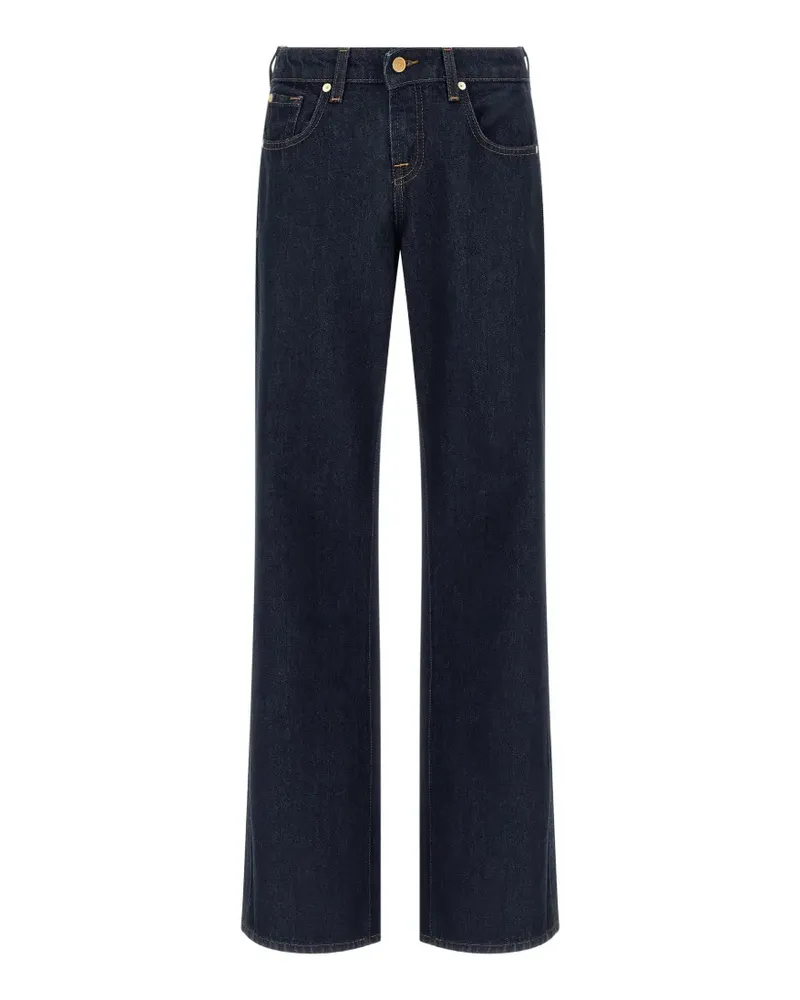 7 for all mankind contrast stitching five pockets jeans - Blau Blau