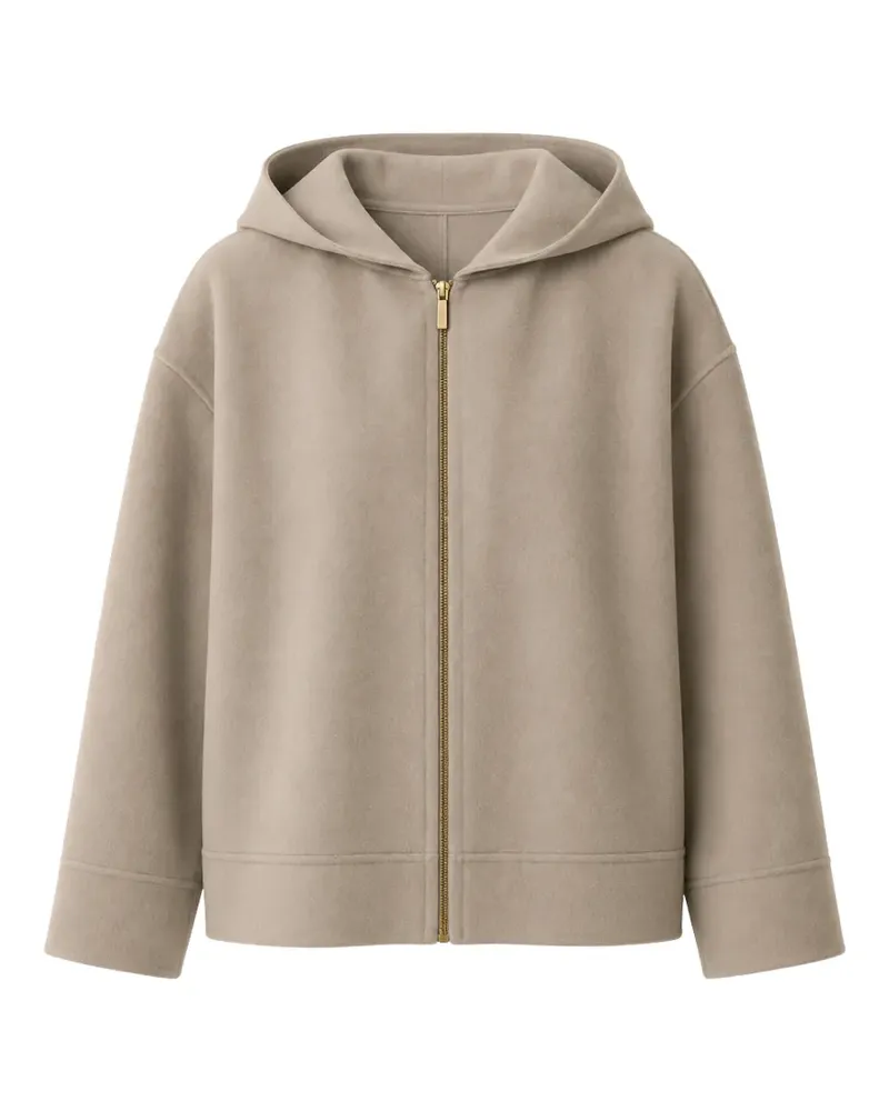 Max Mara Hoodie mit Reißverschluss - Nude Nude