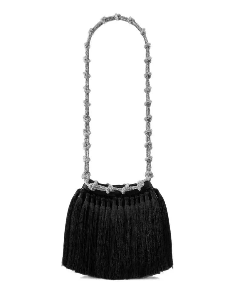 Simon Miller Knotty Schultertasche mit Quaste - Schwarz Schwarz