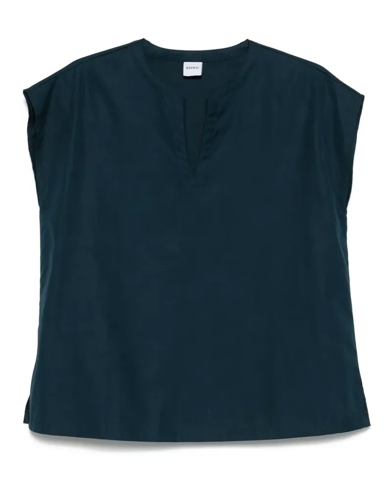 ASPESI Klassisches Trägershirt - Blau Blau