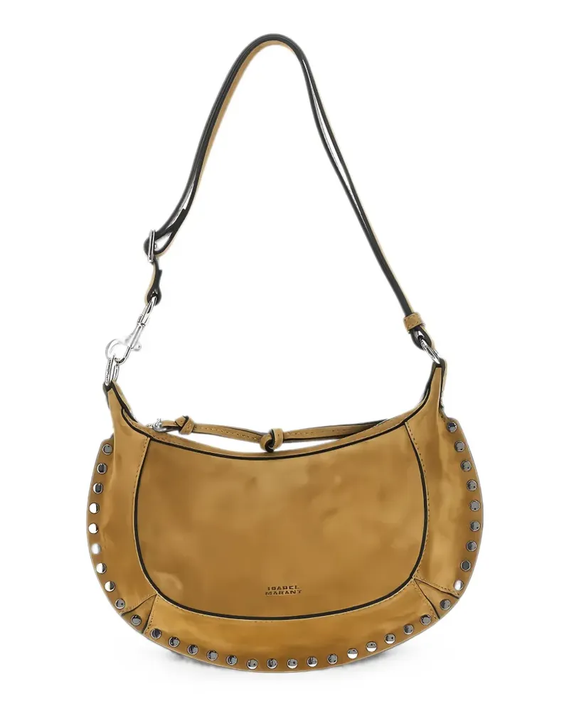 Isabel Marant Oskan Moon stud-embellished shoulder bag - Nude Nude