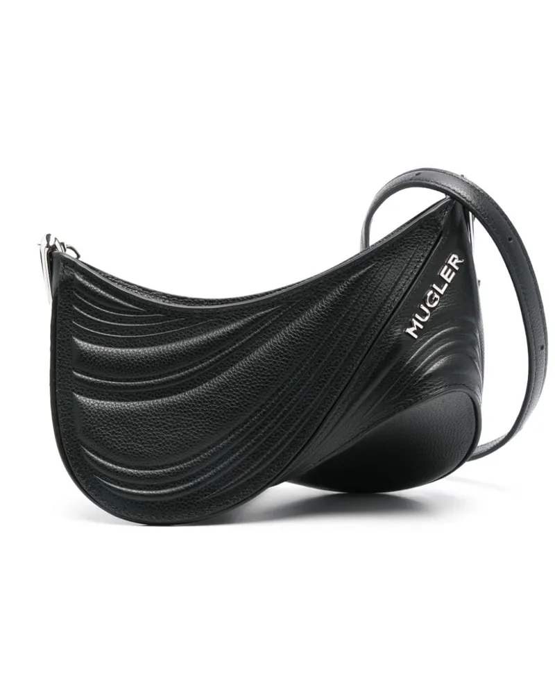Thierry Mugler Schultertasche mit Prägung - Schwarz Schwarz