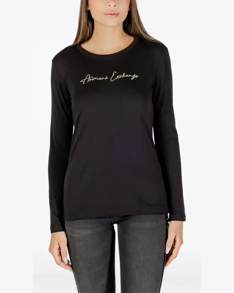 Armani Exchange long-sleeved T-shirt - Schwarz Schwarz