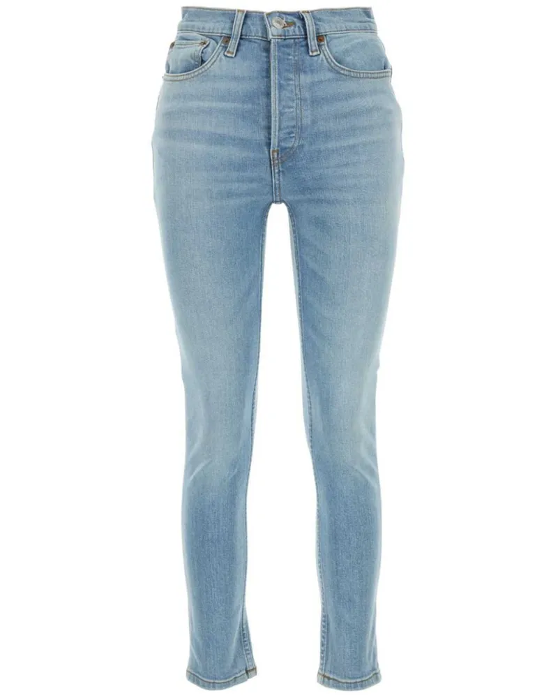 RE/DONE Skinny-Jeans mit Logo-Patch - Blau Blau